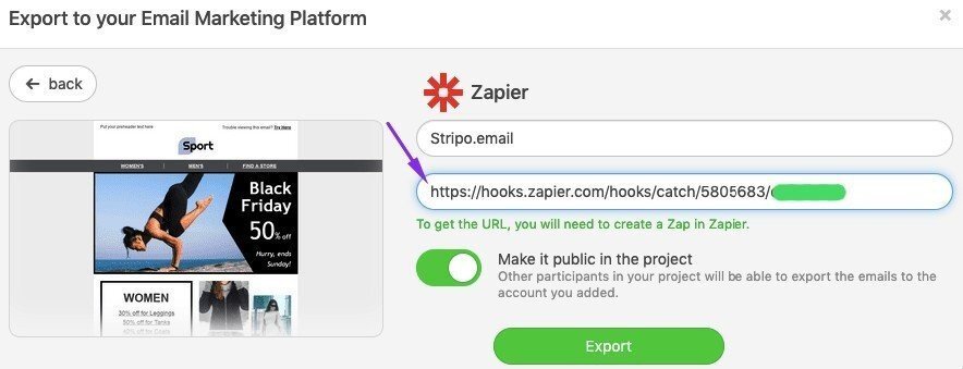 API Key for Stripo API Key for Stripo