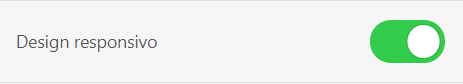 A opção de design responsivo A opção de design responsivo