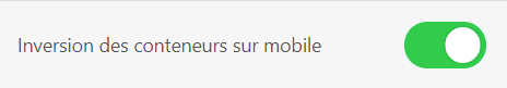 Le bouton d'inversion des conteneurs Le bouton d'inversion des conteneurs