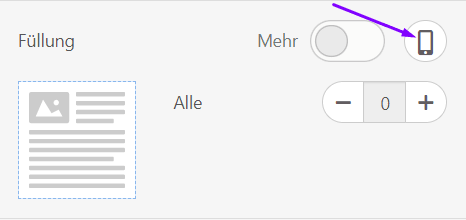 Einstellen von Polsterungen für Mobilgeräte