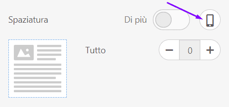 Impostazione delle imbottiture per dispositivi mobili