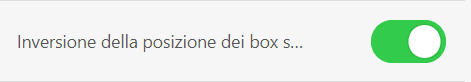 Il pulsante di inversione dei contenitori