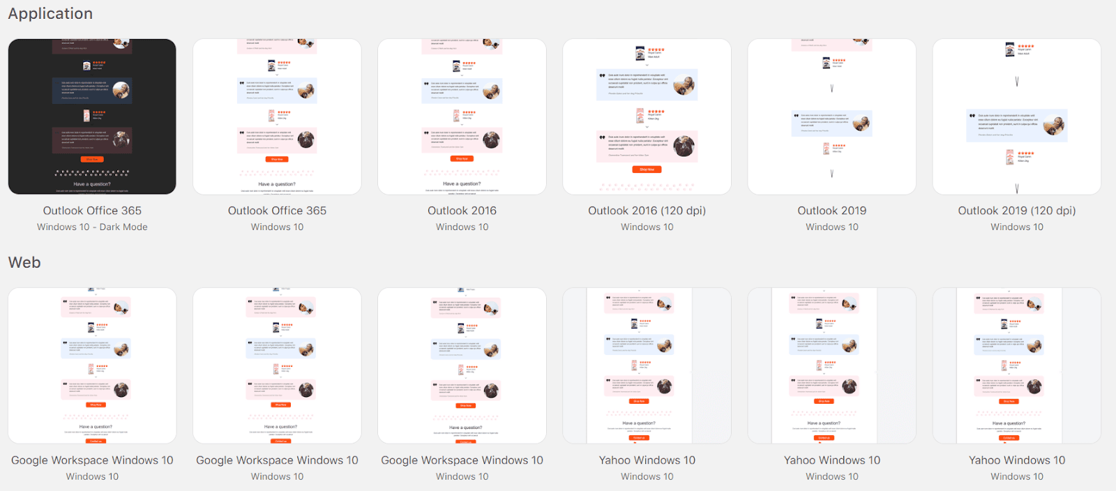 Email client check results Email client check results