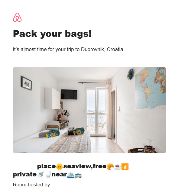 Ein Beispiel für die Erinnerungs-E-Mails nach dem Kauf Ein Beispiel für die Erinnerungs-E-Mails nach dem Kauf