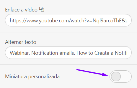 Adición de una imagen en miniatura personalizada Adición de una imagen en miniatura personalizada