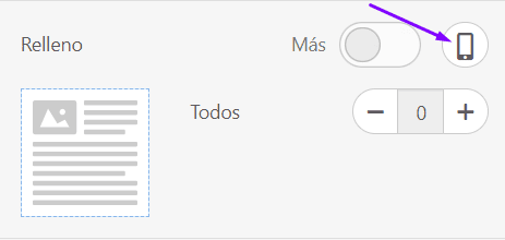 Configuración de acolchados para dispositivos móviles Configuración de acolchados para dispositivos móviles