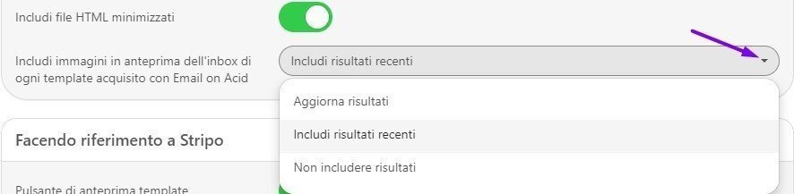 Includi resultati recenti
