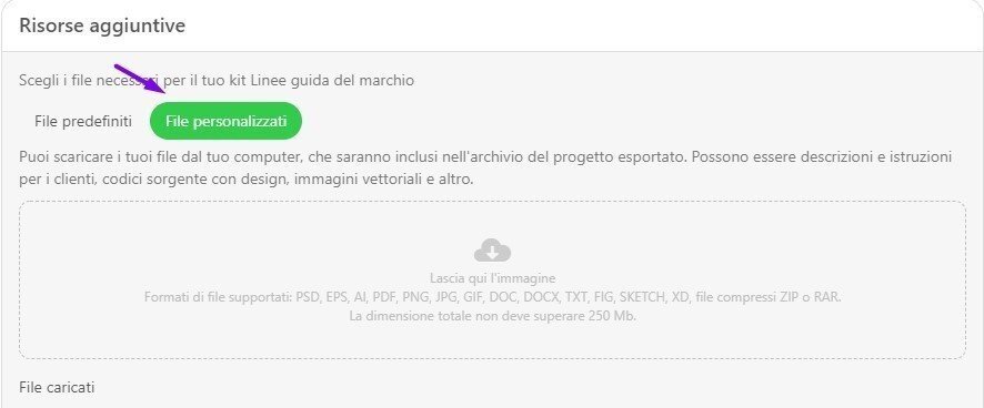 Risorse aggiuntive- File personalizzati