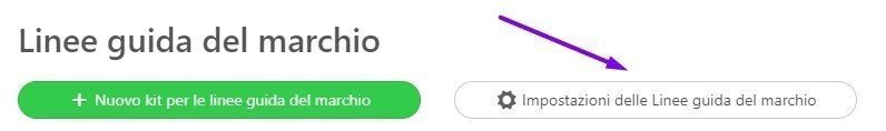 Impostazioni delle Linee guida del marchio