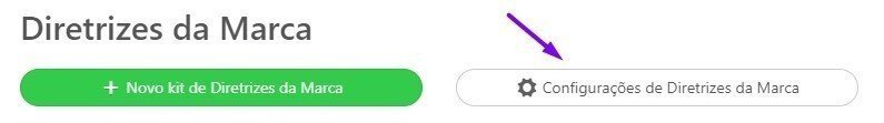Configuracoes de Diretrizes da Marca Configuracoes de Diretrizes da Marca