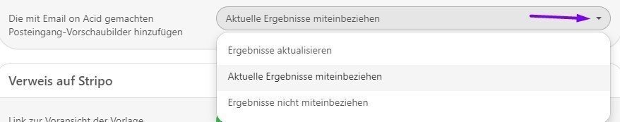 Aktuelle Ergebnisse miteinbeziehen Aktuelle Ergebnisse miteinbeziehen