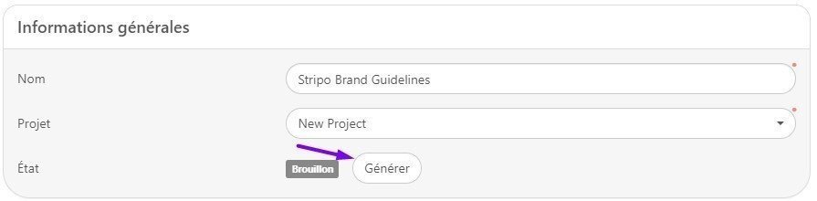 Genere une etat Genere une etat