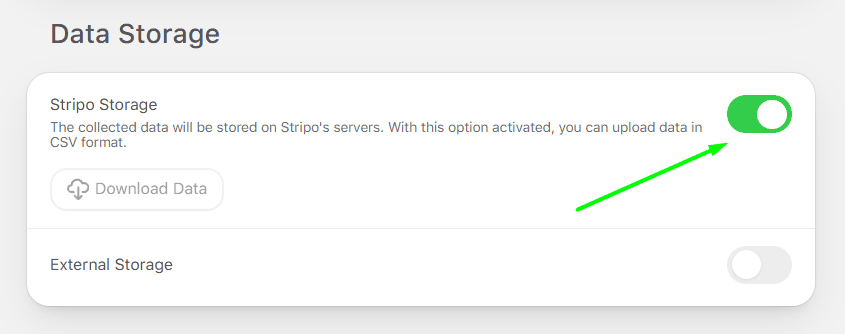 Enabling Stripo storage