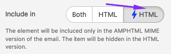 The Include in AMP HTML Option The Include in AMP HTML Option