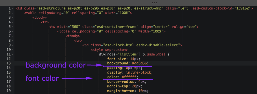 Editing the answer section Editing the answer section