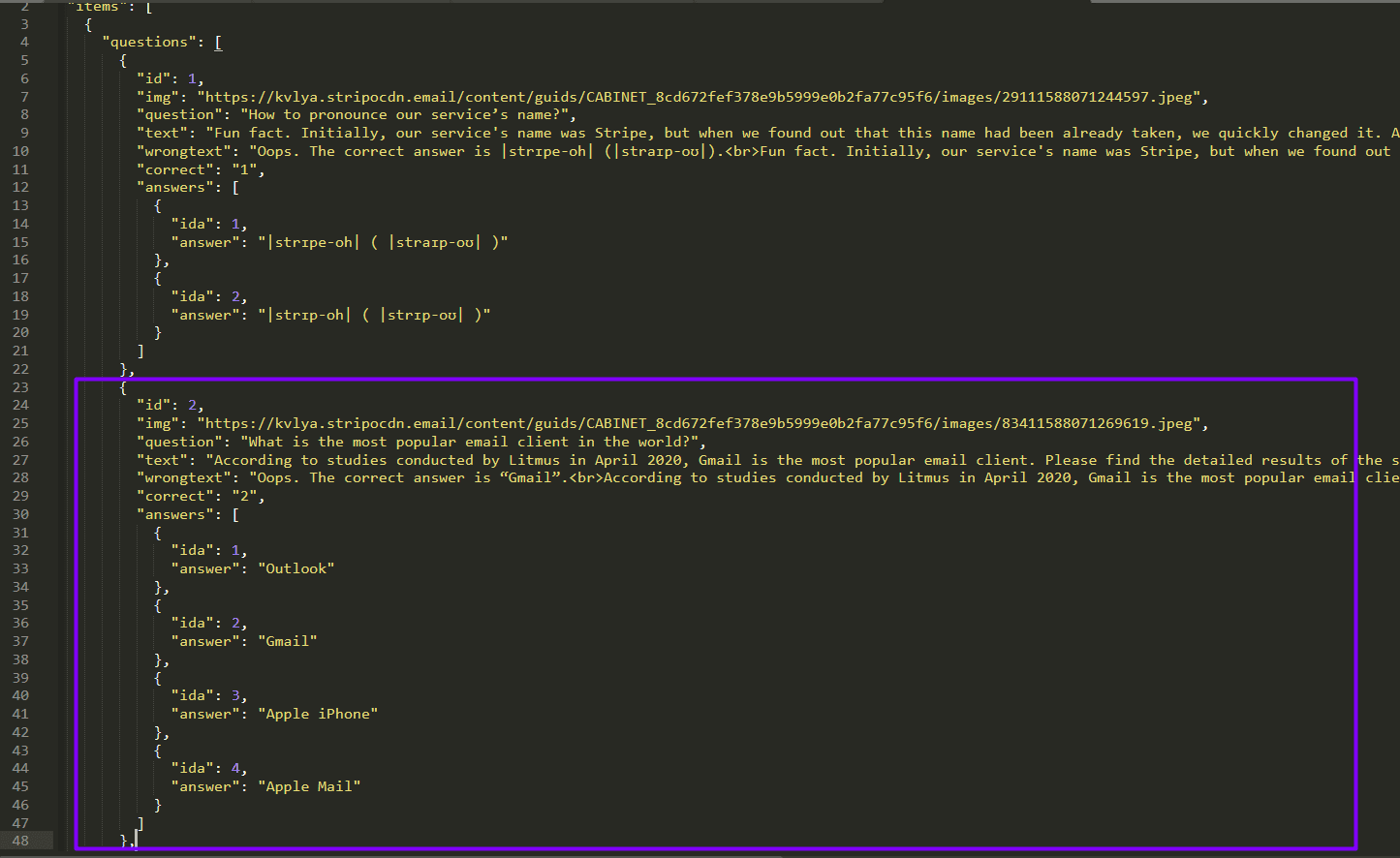 Remove sections from JSON Remove sections from JSON