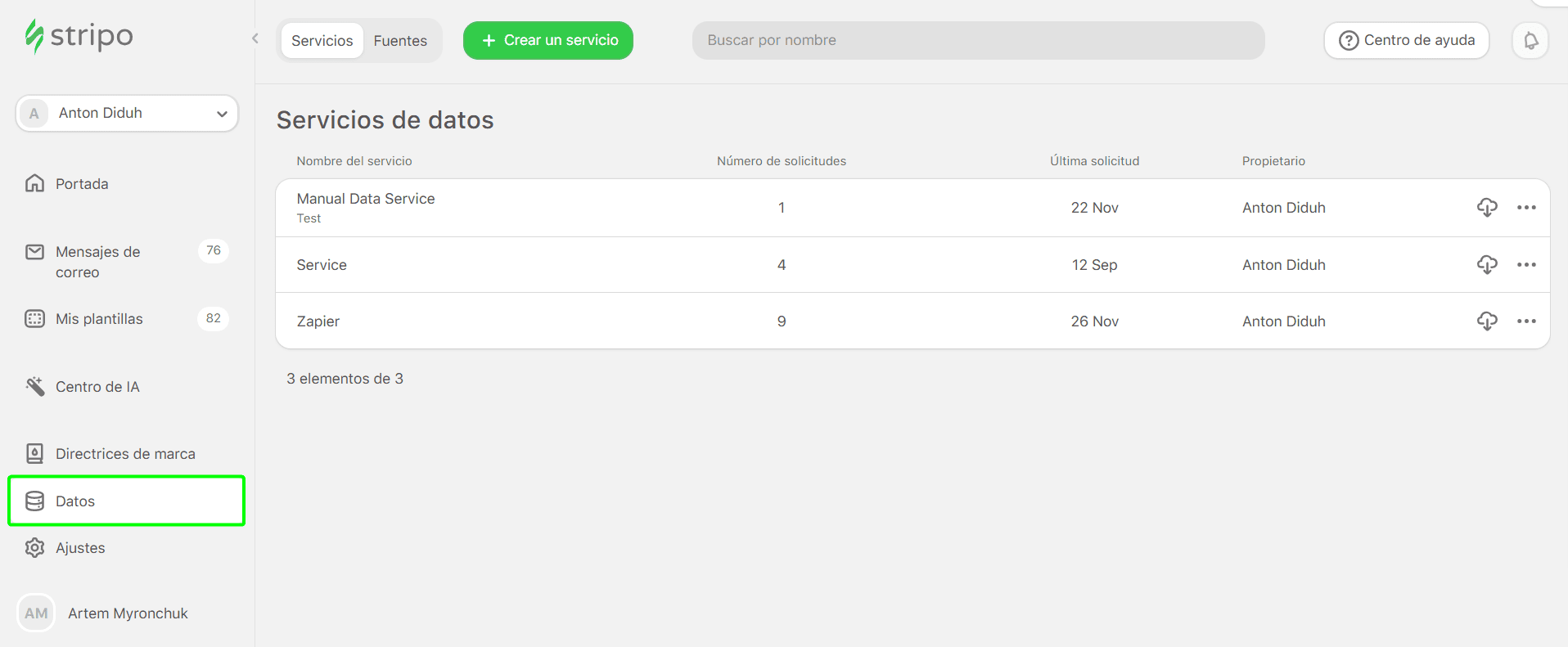 Comprobación de los datos recibidos dentro de Stripo Comprobación de los datos recibidos dentro de Stripo