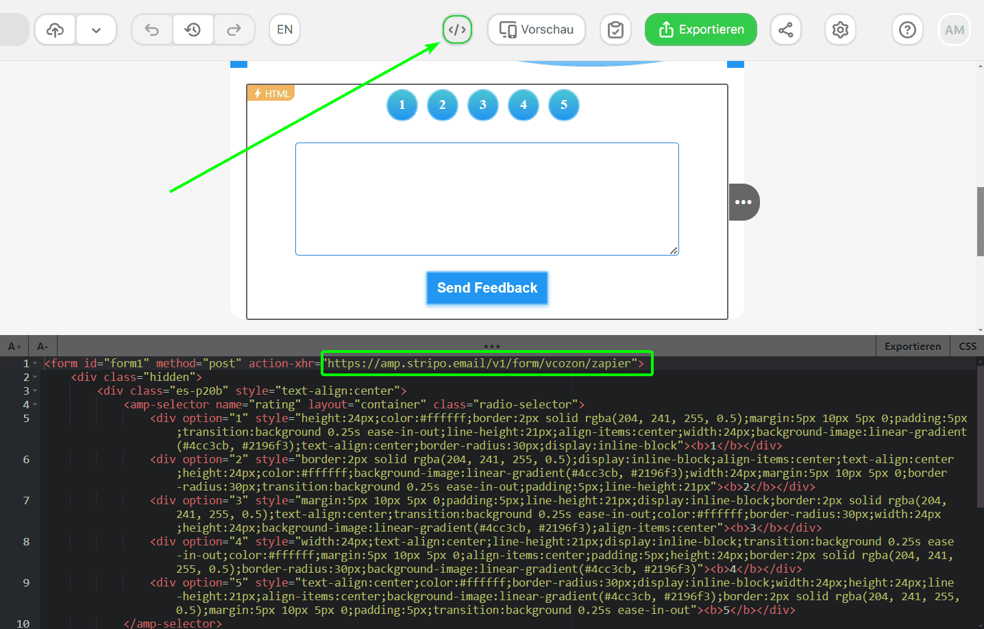 Datendienst an das Formular anhängen Datendienst an das Formular anhängen