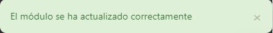 El modulo se ha actualizado correctamente