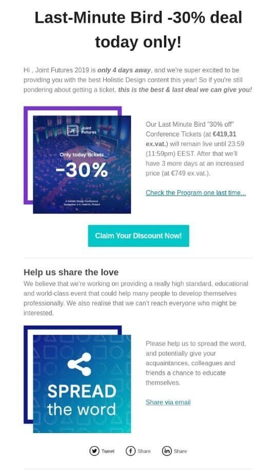 Email Marketing for an Event_Example Email Marketing for an Event_Example