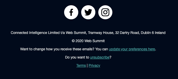 Perfect Email Footer by WebSummit Perfect Email Footer by WebSummit
