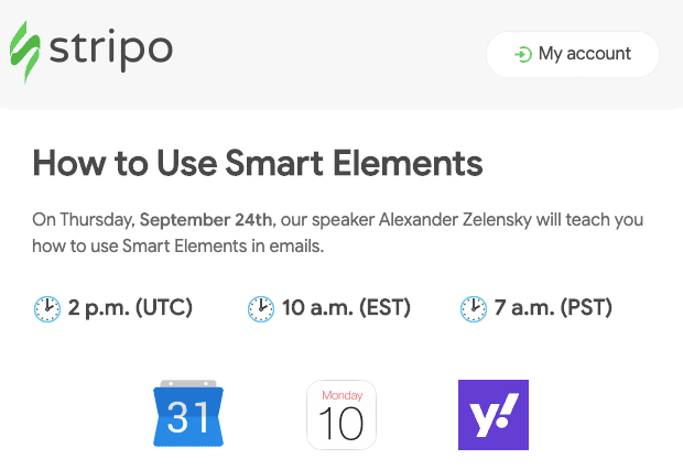 The Save to Calandar Option in Event Emails The Save to Calandar Option in Event Emails