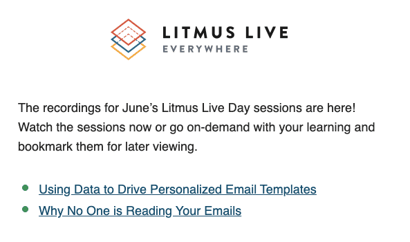 Email with Recordings of the Webinar Email with Recordings of the Webinar