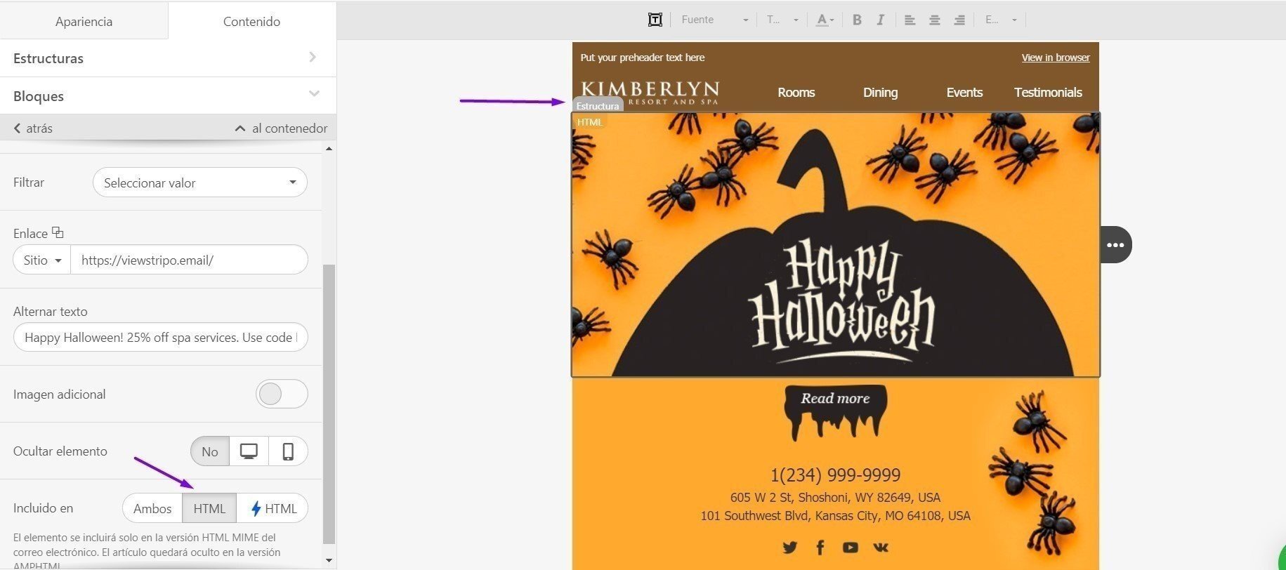 Incluido en HTML Incluido en HTML