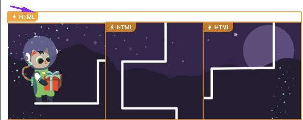 Clicking on the HTML Icon to Open Code Part with Styles Clicking on the HTML Icon to Open Code Part with Styles