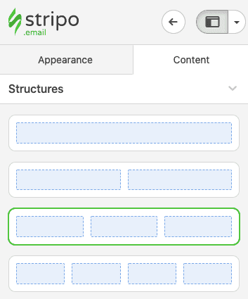 Adding 3-Coumn Structures in Emails Adding 3-Coumn Structures in Emails
