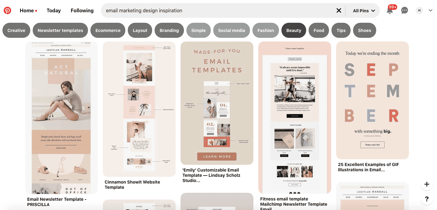 Email Design Inspiration_Pinterest