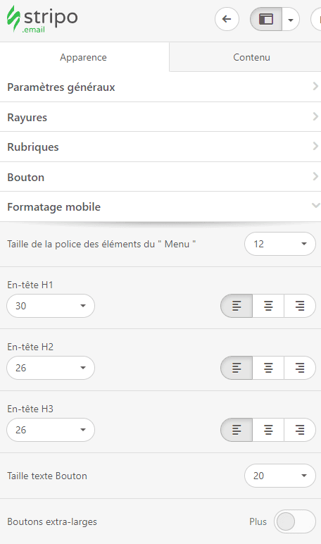 Conception d'e-mails Mailchimp personnalisés_Styles mobiles Conception d'e-mails Mailchimp personnalisés_Styles mobiles