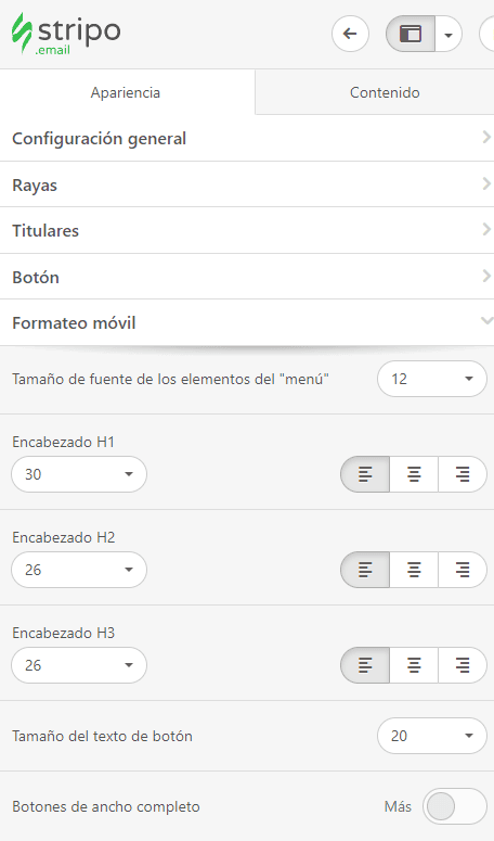 Diseño de correo electrónico personalizado de Mailchimp_Estilos móviles Diseño de correo electrónico personalizado de Mailchimp_Estilos móviles