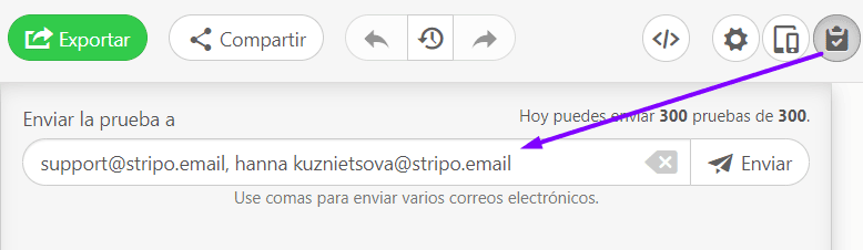 Envío de correos electrónicos de prueba_Exportar a Mailchimp Envío de correos electrónicos de prueba_Exportar a Mailchimp