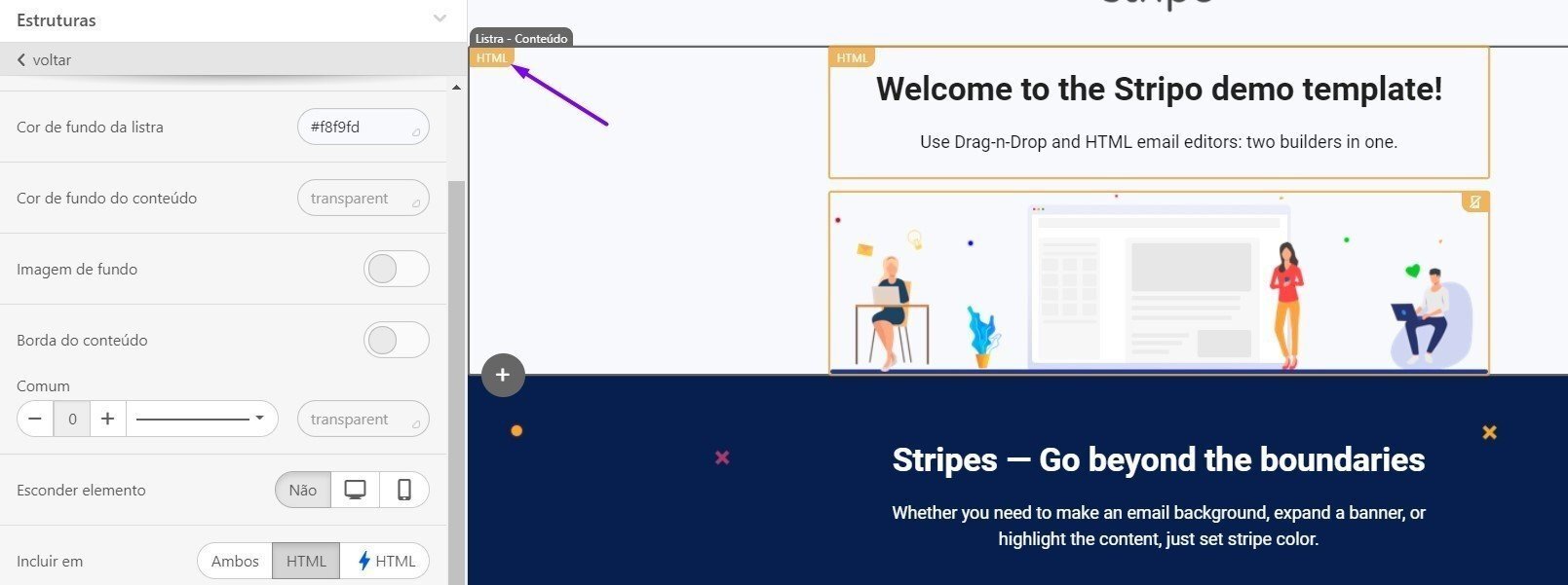 Listra-conteudo-html