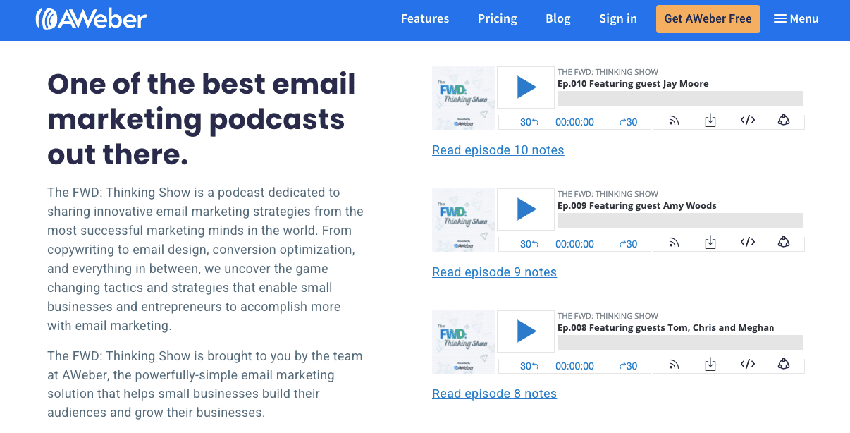 Top Email Marketing Podcasts_AWeber Top Email Marketing Podcasts_AWeber
