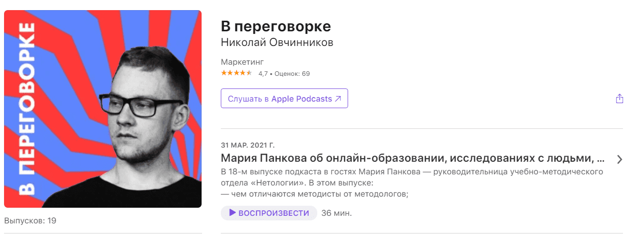 Популярные подкасты_Email-маркетинг_Подкаст "В переговорке"