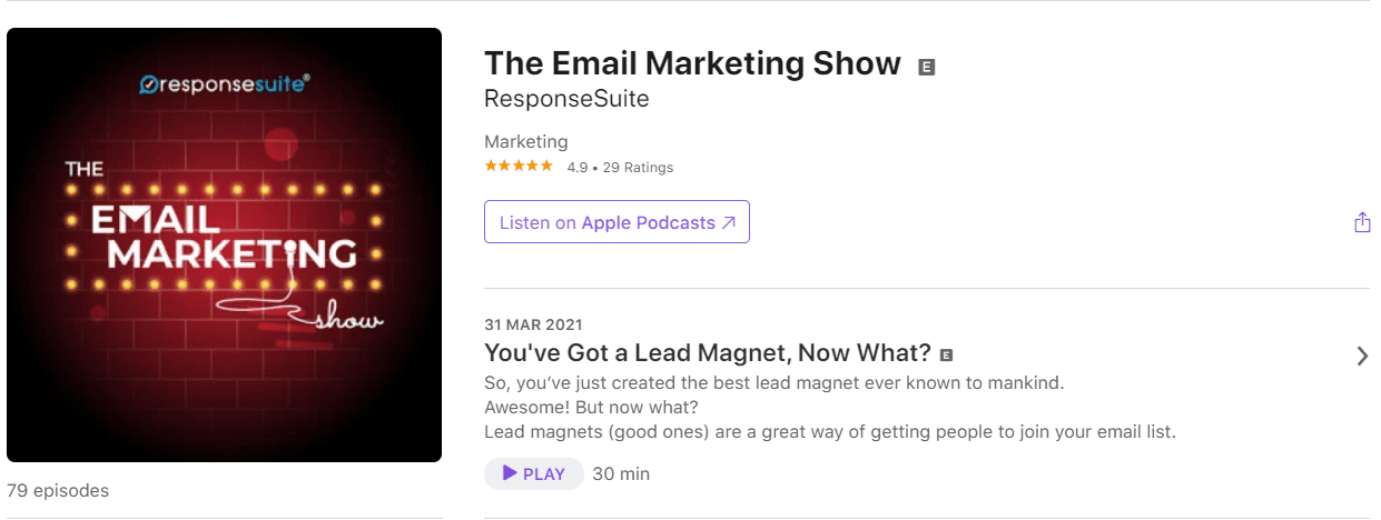 Популярные подкасты про email-маркетинг_Apple