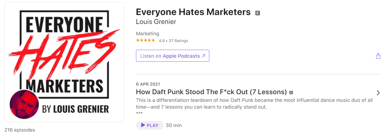 Лучшие подкасты_Все ненавидят маркетологов_Луи Гренье