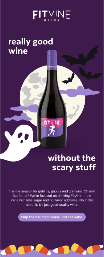 Лист на тему Хелловіну з закусками на Хелловін