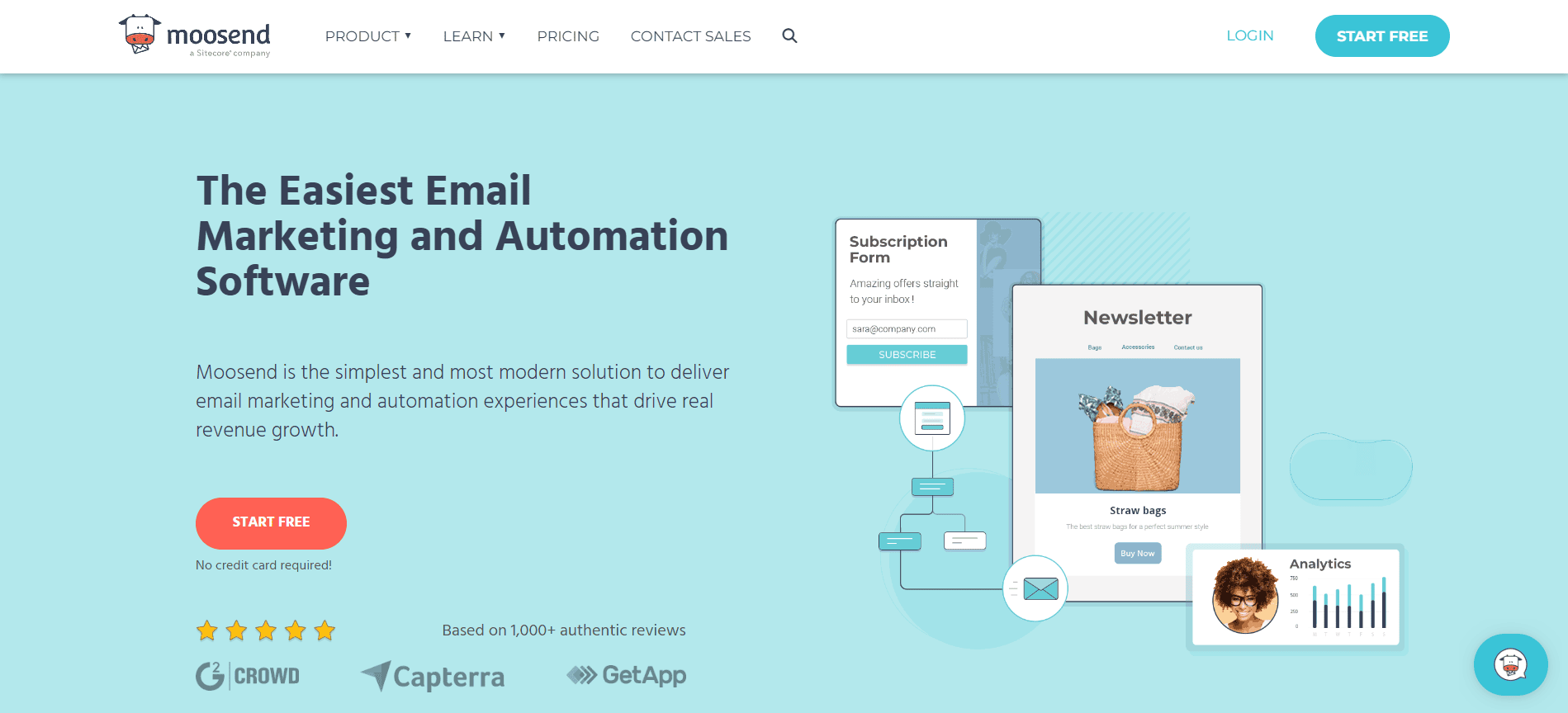 Moosend email template builder