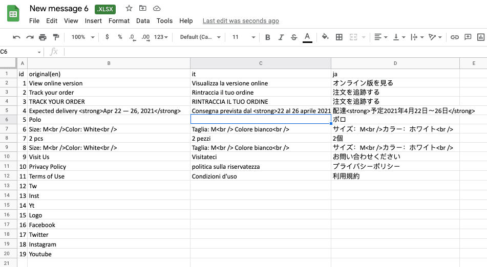 Filling out Excel File with Translations Filling out Excel File with Translations