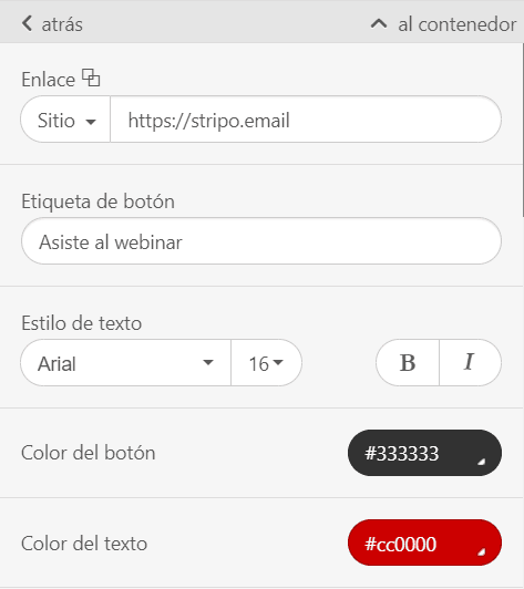 C&oacute;mo agregar un hiperv&iacute;nculo en un correo electr&oacute;nico con Stripo
