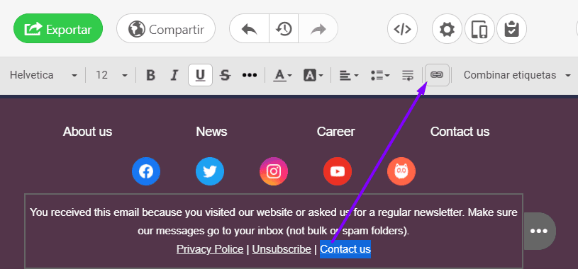Agregar enlaces de Mailto en correos electr&oacute;nicos con Stripo
