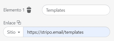 Agregar enlaces a men&uacute;s_Stripo