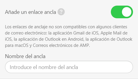 Anclar enlaces en correos electr&oacute;nicos_Habilitar la opci&oacute;n