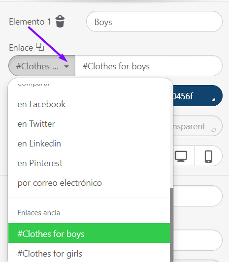 C&oacute;mo crear enlaces de anclaje en correos electr&oacute;nicos con Stripo
