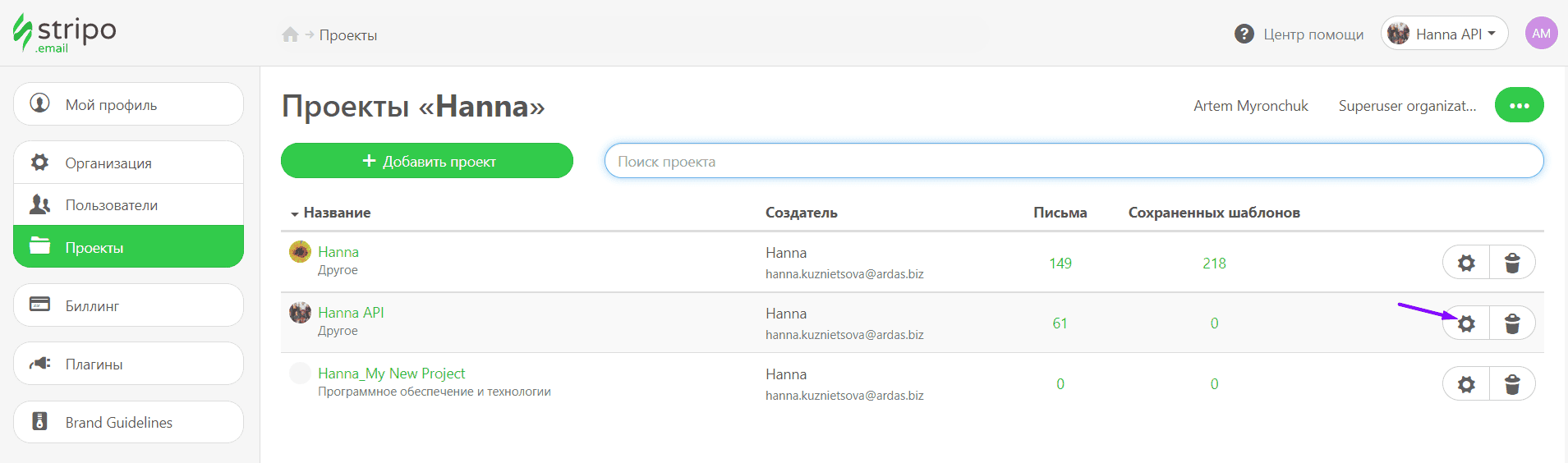 Stripo Email Translate_Активация настроек проекта