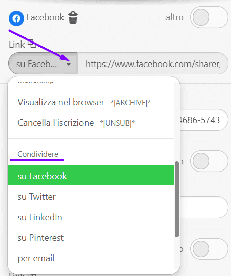 Come aggiungere link di condivisione social_Stripo Come aggiungere link di condivisione social_Stripo
