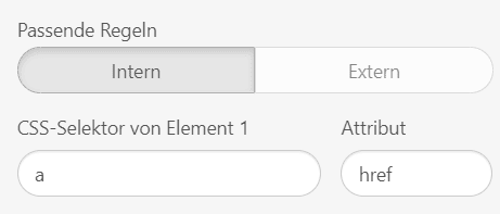 Arbeiten an den internen Regeln für Links Arbeiten an den internen Regeln für Links